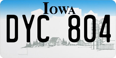 IA license plate DYC804