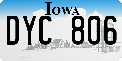 IA license plate DYC806