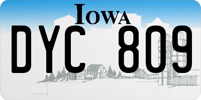 IA license plate DYC809