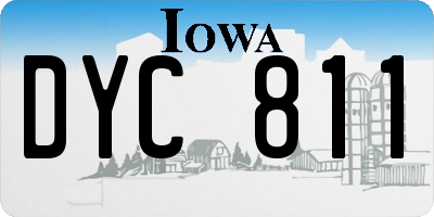 IA license plate DYC811