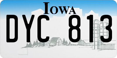 IA license plate DYC813