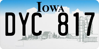 IA license plate DYC817