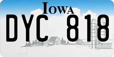 IA license plate DYC818