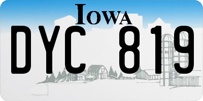 IA license plate DYC819