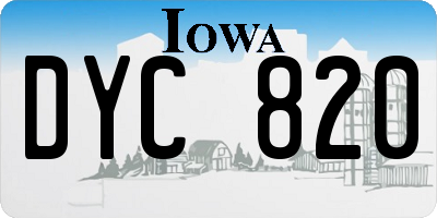 IA license plate DYC820