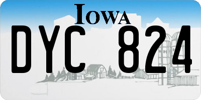IA license plate DYC824