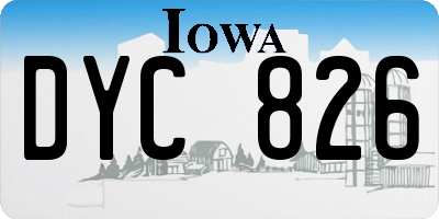 IA license plate DYC826