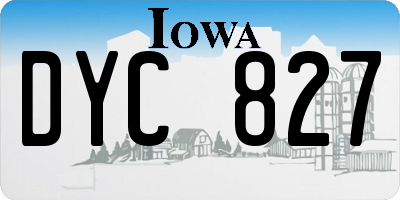 IA license plate DYC827