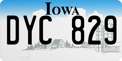 IA license plate DYC829