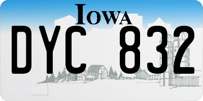 IA license plate DYC832