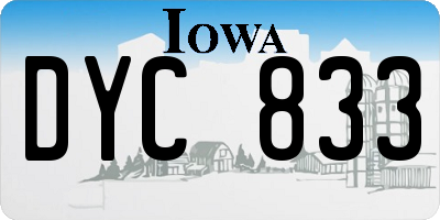 IA license plate DYC833