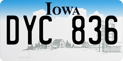 IA license plate DYC836