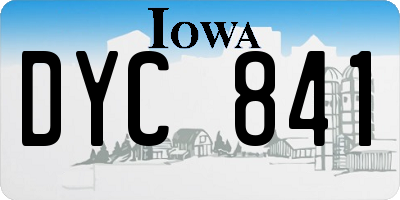 IA license plate DYC841