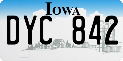 IA license plate DYC842