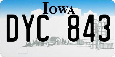 IA license plate DYC843