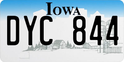 IA license plate DYC844