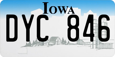 IA license plate DYC846