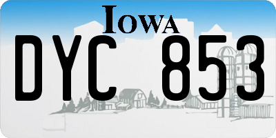 IA license plate DYC853