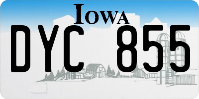 IA license plate DYC855