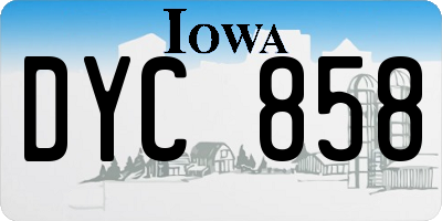 IA license plate DYC858