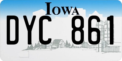 IA license plate DYC861