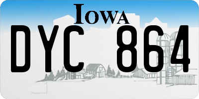 IA license plate DYC864