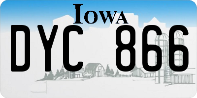 IA license plate DYC866