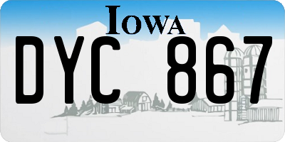 IA license plate DYC867