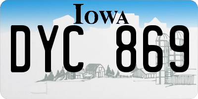 IA license plate DYC869