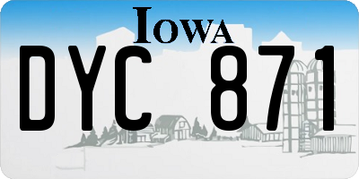 IA license plate DYC871