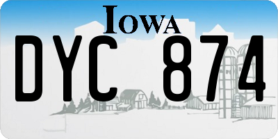 IA license plate DYC874