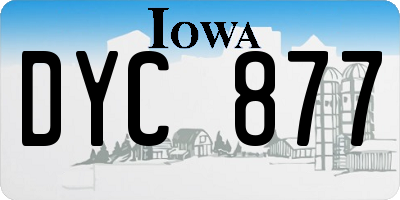 IA license plate DYC877