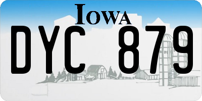 IA license plate DYC879