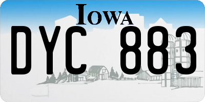 IA license plate DYC883
