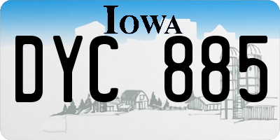 IA license plate DYC885