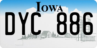 IA license plate DYC886