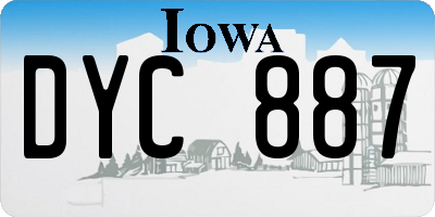 IA license plate DYC887