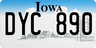 IA license plate DYC890