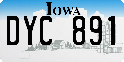 IA license plate DYC891