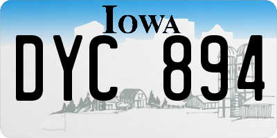 IA license plate DYC894