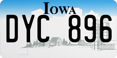 IA license plate DYC896