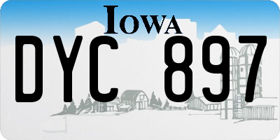 IA license plate DYC897