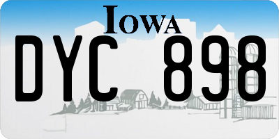 IA license plate DYC898