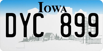 IA license plate DYC899