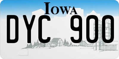 IA license plate DYC900