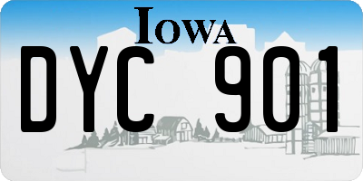 IA license plate DYC901