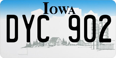 IA license plate DYC902