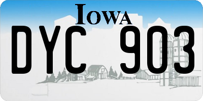IA license plate DYC903