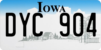 IA license plate DYC904