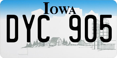 IA license plate DYC905